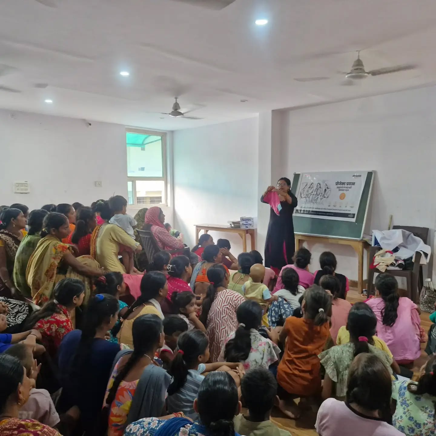 Health and hygiene awareness session with women and adolescent girls