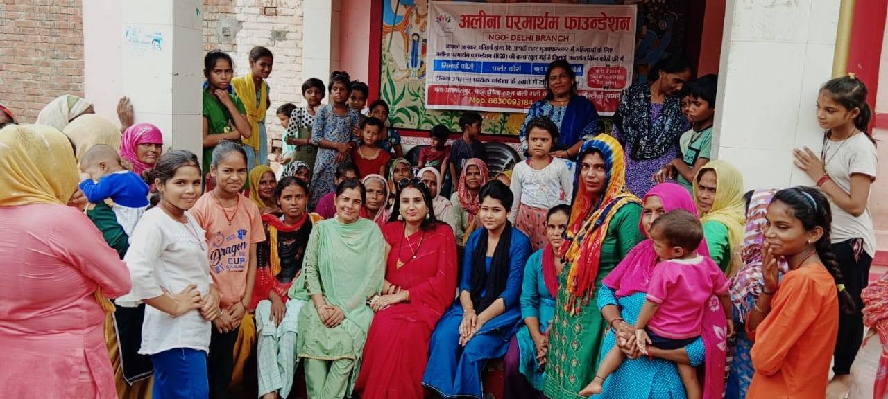 Community gathering under the Alina Parmartham Foundation banner